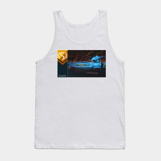 No mans sky themed blue squid side view Tank Top by atadrawing